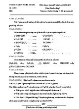 Đề kiểm tra học kỳ II môn Hóa học 9 - Năm học 2016-2017 - Phòng GD & ĐT Triệu Phong (Có đáp án)
